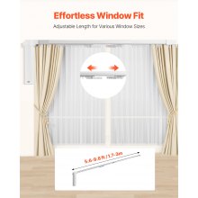 VEVOR Smart Electric Curtain Track Automated Curtain Track System 71-118 inch
