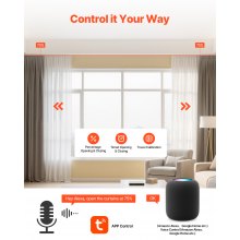 VEVOR Smart Electric Curtain Track Automated Curtain Track System 71-118 inch