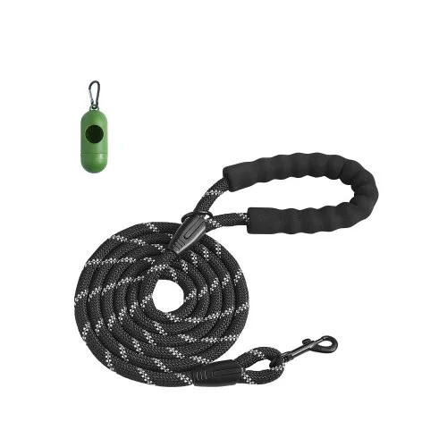 Rope Dog Leash Heavy Duty Padded Handle Leash 6 ft for Medium Large Dogs