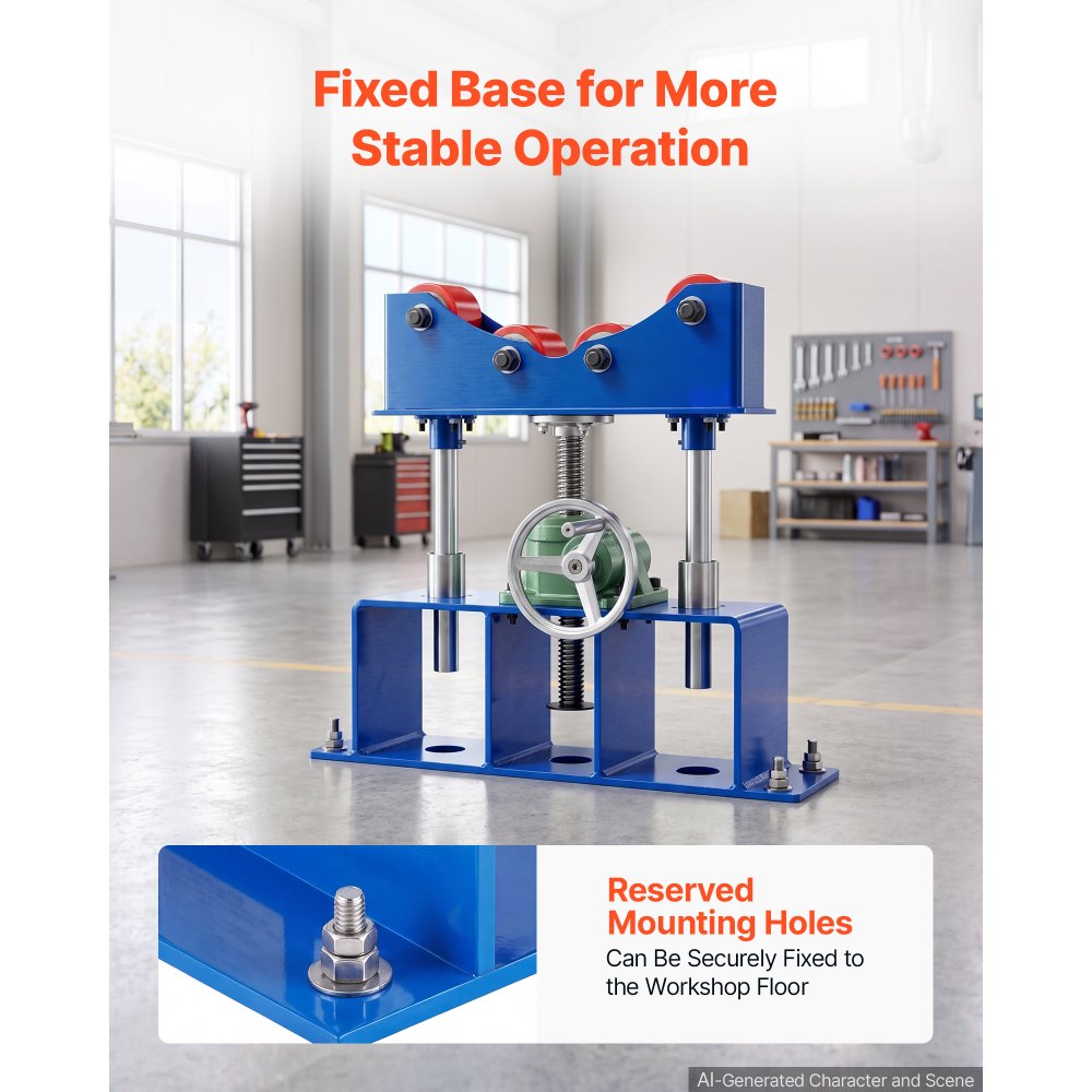 VEVOR Rotary Welding Positioner Roller, 2500LBS Heavy-Duty Pipe Stand, Fits 2"-36" Pipes, 16"-23" Adjustable Height, 4 PU Rollers, Worm Gear Lifting for Large Pipe Welding, Processing & Rotation