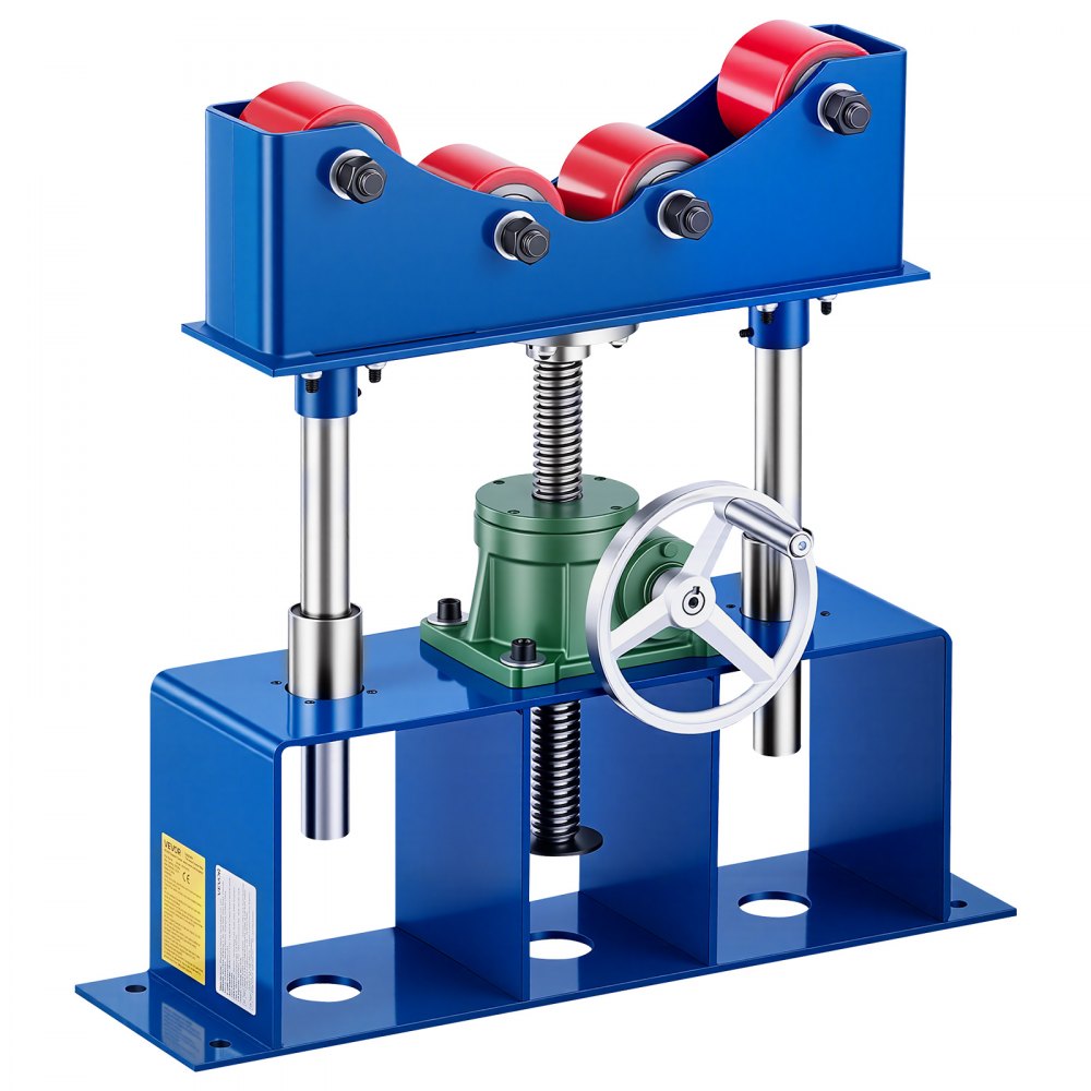 VEVOR Rotary Welding Positioner Roller, 2500LBS Heavy-Duty Pipe Stand, Fits 2"-36" Pipes, 16"-23" Adjustable Height, 4 PU Rollers, Worm Gear Lifting for Large Pipe Welding, Processing & Rotation