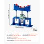 VEVOR Rotary Welding Positioner Roller, 2500LBS Heavy-Duty Pipe Stand, Fits 2"-36" Pipes, 16"-23" Adjustable Height, 4 PU Rollers, Worm Gear Lifting for Large Pipe Welding, Processing & Rotation