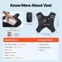 VEVOR Weighted Vest, 20 lbs Weight Vest with Reflective Stripe, Adjustable Buckle Body Weight Vest for Men Women, Workout Equipment for Strength Training, Running, Jogging, Fitness, and Weight Loss