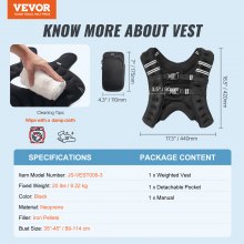 VEVOR 20lb Weighted Vest for Men Women Workout Equipment for Strength Training