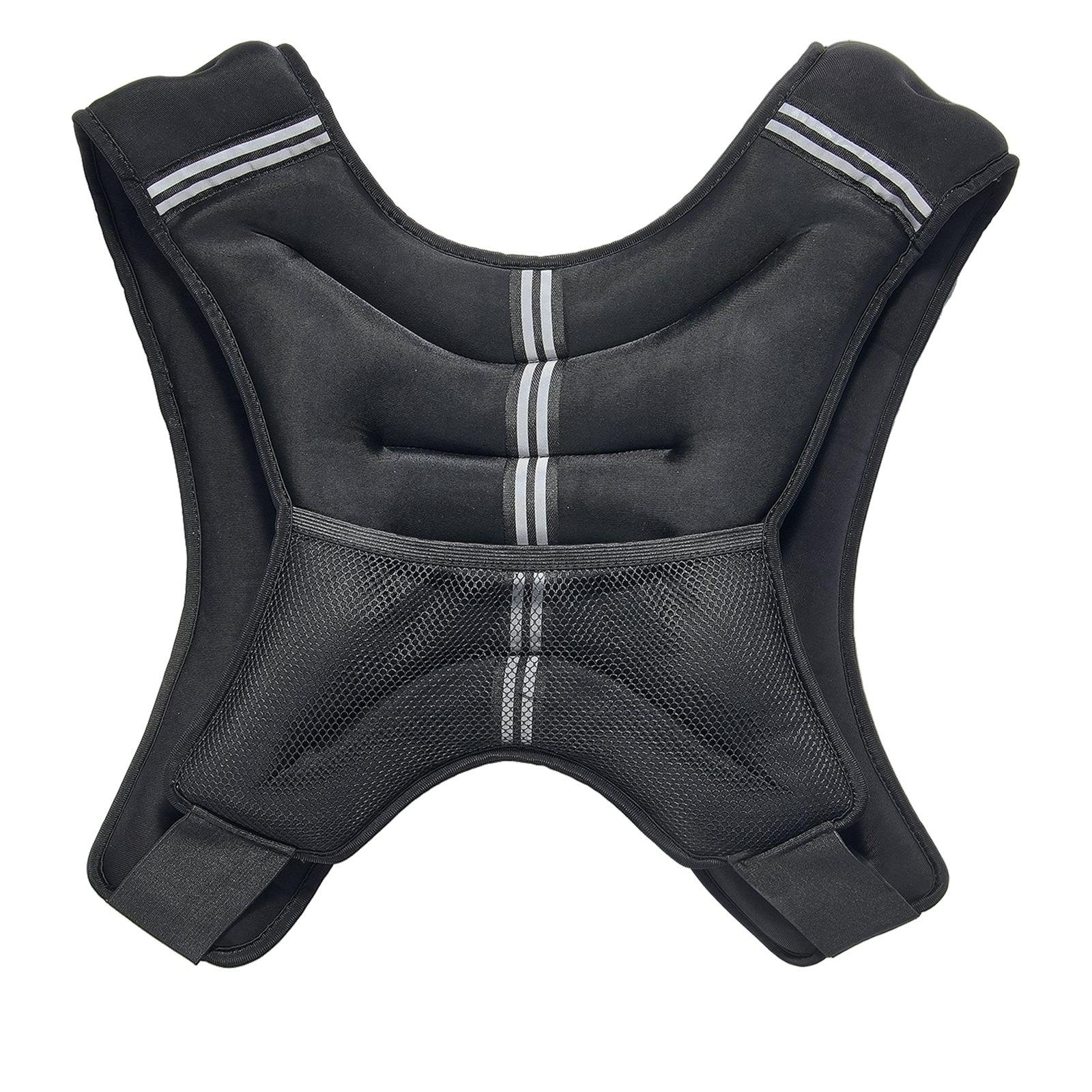 VEVOR Weighted Vest, 30 lbs Weight Vest with Reflective Stripe, Adjustable Buckle Body Weight Vest for Men Women, Workout Equipment for Strength Training, Running, Jogging, Fitness, and Weight Loss