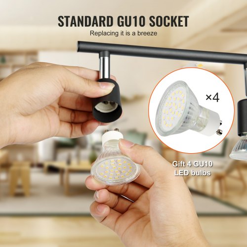 Fabater Kit D'éclairage sur Rail LED 4 Lumières, Spot de Plafond Rotatif Flexible, Luminaires sur Rail Modernes 60W pour Cuisine, Salon, Salle à Fabater Kit D'éclairage sur Rail LED 4 Lumières, Spot de Plafond Rotatif Flexible, Luminaires sur Rail Modernes 60W pour Cuisine, Salon, Salle à