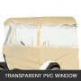 VEVOR Golf Cart Enclosure, 4-Person Golf Cart Cover, 4-Sided Fairway Deluxe, 300D Waterproof Driving Enclosure with Transparent Windows, Fit for EZGO, Club Car, Yamaha Cart (Roof Up to 78.7''L)
