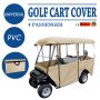 4 Passenger Driving Enclosure Golf Cart Cover Fits EZ GO, Club Car, Yamaha