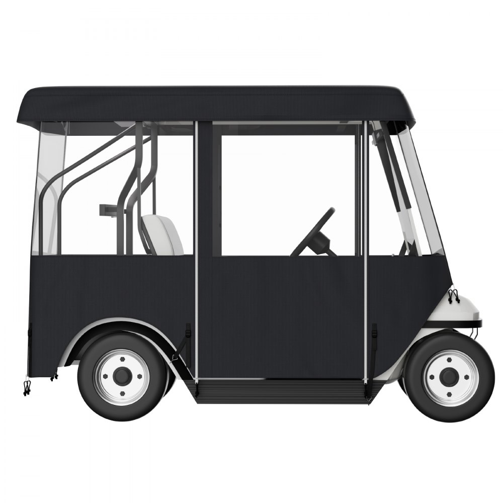 VEVOR Golf Cart Enclosure, Polyester Driving Enclosure, Club Car Covers Universal Fits for 2+2 Passenger Golf Carts, Sunproof and Dustproof Outdoor Cart Cover