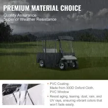 VEVOR Golf Cart Enclosure, 4-Person Golf Cart Cover, 4-Sided Fairway Deluxe, 300D Waterproof Driving Enclosure with Transparent Windows, Fit for EZGO, Club Car, Yamaha Cart (Roof Up to 78.7''L)