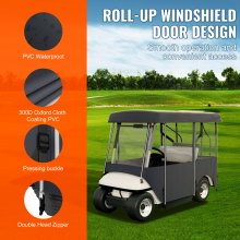 VEVOR Golf Cart Enclosure, 4-Person Golf Cart Cover, 4-Sided Fairway Deluxe, 300D Waterproof Driving Enclosure with Transparent Windows, Fit for EZGO, Club Car, Yamaha Cart (Roof Up to 78.7''L)