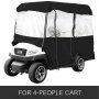 VEVOR 4 Passenger Golf Cart Cover Driving Enclosure Waterproof Roll-up Door