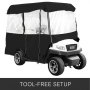 Le chariot de Golf noir de VEVOR couvre le chariot de Golf Transparent portatif de 4 côtés couverture imperméable aux couvertures de siège de chariot de Golf