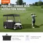 VEVOR Golf Cart Enclosure 86'', 4-Person Golf Cart Cover, 4-Sided Fairway Deluxe, 300D Waterproof Driving Enclosure with Transparent Windows, Fit for 4-Seat EZGO, Club Car, Yamaha Carts