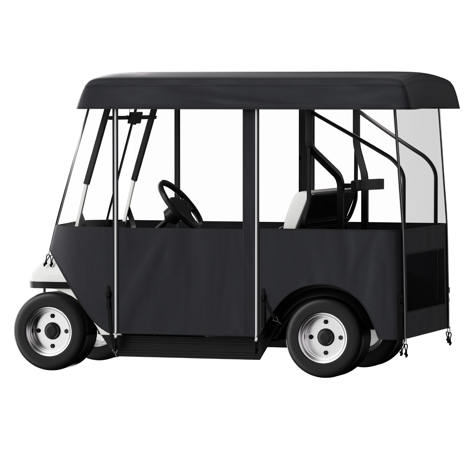 VEVOR Golf Cart Enclosure 86'', 4-Person Golf Cart Cover, 4-Sided Fairway Deluxe, 300D Waterproof Driving Enclosure with Transparent Windows, Fit for 4-Seat EZGO, Club Car, Yamaha Carts