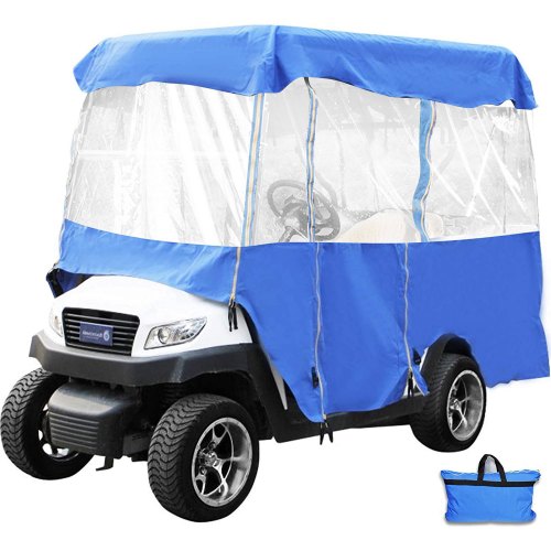 4 Passenger Golf Cart Cover Driving Enclosure Waterproof Person Roll-up Door