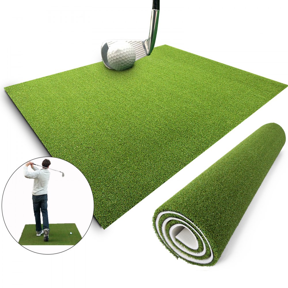 2pcs Golfs Turf Mats Practical Golfs Grass Mat for Indoor Golfs Hitting Pads  