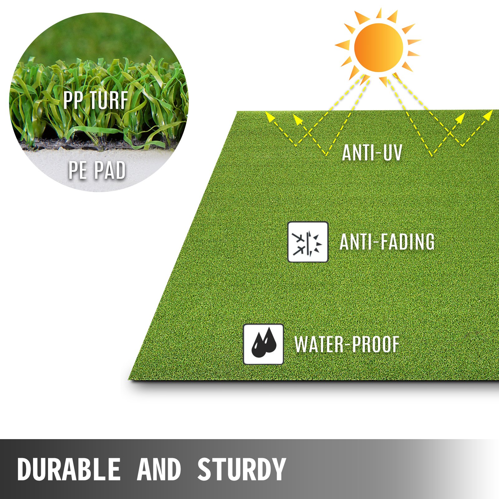 Nueva alfombrilla de golf para patio trasero de 3 x 4 pies para entrenamiento residencial