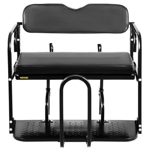 VEVOR Golf Cart Rear Seat, Club Car Rear Seat for Yamaha G29 Drive 2006-2016, Heavy Duty Golf Cart Back Seat 1102 lbs Capacity, Black Steel Golf Cart Flip Folding Rear Back Seat Kit with Grab Bar