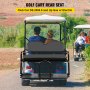 VEVOR Golf Cart Rear Seat, Club Car Rear Seat for Club Car DS 2000.5 - Up, Heavy Duty Golf Cart Back Seat 1102 lbs Capacity,Black Golf Cart Flip Folding Rear Back Seat Kit w/Grab Bar & Roof Support