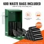 VEVOR Dog Poop Bag Dispenser with Hand Wash Bottle, Lockable Outdoor Dog Waste Bag Holder with 600 Waste Bags, Stake, Pole, Fence & Wall Mounted Dog Poop Bag Storage, Pet Waste Station for Porch, Lawn