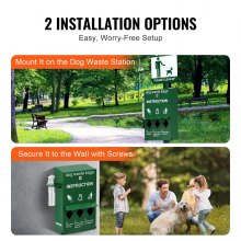 VEVOR Dog Waste Station Bag Dispenser with 600 Bags Lockable Dog Poop Bag Holder