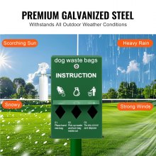 VEVOR Dog Waste Station Bag Dispenser with 600 Bags Lockable Dog Poop Bag Holder