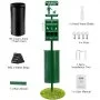 VEVOR Dog Waste Station with Hand Wash Bottle, Commercial Dog Poop Station, 11.5 Gallons Pet Waste Bin with 50 Can Liners, Bag Dispenser & 600 Waste Bags, Outdoor Dog Waste Disposal System for Backyard
