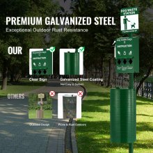 VEVOR Dog Waste Station with 600 Dog Poop Bags Commercial Park Pet Poop Station