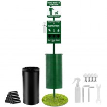 VEVOR Dog Waste Station with 600 Dog Poop Bags Commercial Park Pet Poop Station