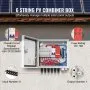 VEVOR Solar PV Combiner Box 6 String 10A for Solar Panel System Steel Case IP65