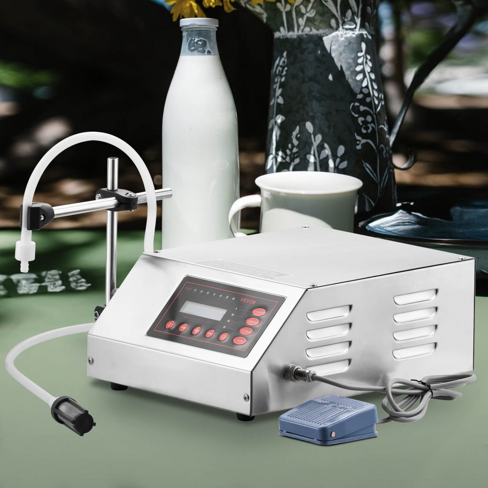 Máquina de llenado de líquidos VEVOR, máquina de llenado con bomba de control digital GFK160, máquina de llenado de botellas de 5 a 3500 ml, llenado digital.