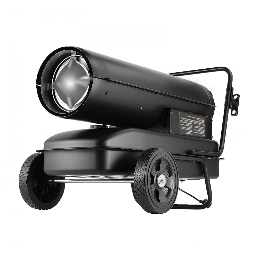 VEVOR Kerosene/Diesel Forced Air Heater, 100000Btu Torpedo Space Heater, Portable with Thermostat Control,38L Tank Efficient Indoor/Outdoor Kerosene Heater For Home,Jobsite, industrial,Workshops,Black