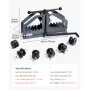 VEVOR Tube Roller Bender, Max 1-1/2" Manual Tube Pipe Roller Bender with 6 Dies, 360° Copper Aluminum Pipe Bending Tool for Square, Round Tube & Flat Bar, Ideal for HVAC Air Conditioning Auto Repair