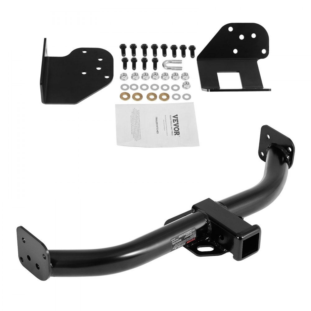 VEVOR Class 3 Trailer Hitch, 2-Inch Receiver, 6000 lbs, Q345B Steel Tube Frame, Compatible with 2012-2016 Honda CR-V, Multi-Fit Hitch to Receive Ball Mount, Cargo Carrier, Bike Rack, Tow Hook, Black