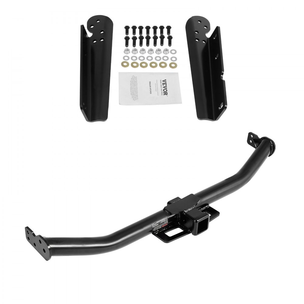 VEVOR Class 3 Trailer Hitch, 2-Inch Receiver, Compatible with 2014-2019 Toyota Highlander, Q345B Steel Tube Frame, Multi-Fit Hitch to Receive Ball Mount, Cargo Carrier, Bike Rack, and Tow Hook, Black