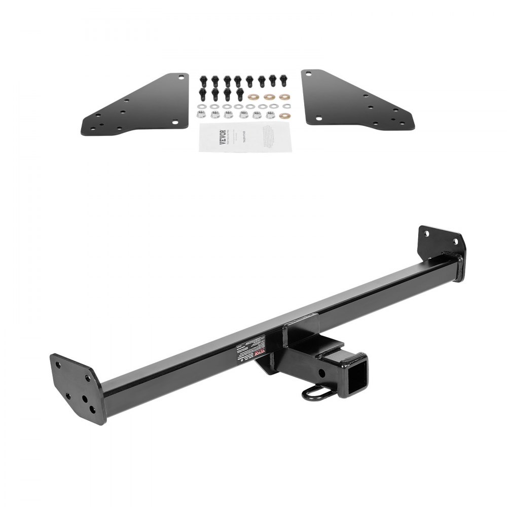 VEVOR Class 3 Trailer Hitch, 2-Inch Receiver, 6000 lbs, Q345B Steel Tube Frame, Compatible with 2020-2024 Toyota RAV4, Multi-Fit Hitch to Receive Ball Mount, Cargo Carrier, Bike Rack, Tow Hook, Black