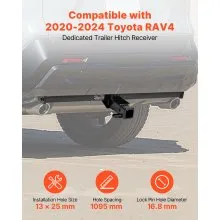 VEVOR Class 3 Trailer Hitch Tow Hitch with 2" Receiver for 2020-2024 Honda RAV4