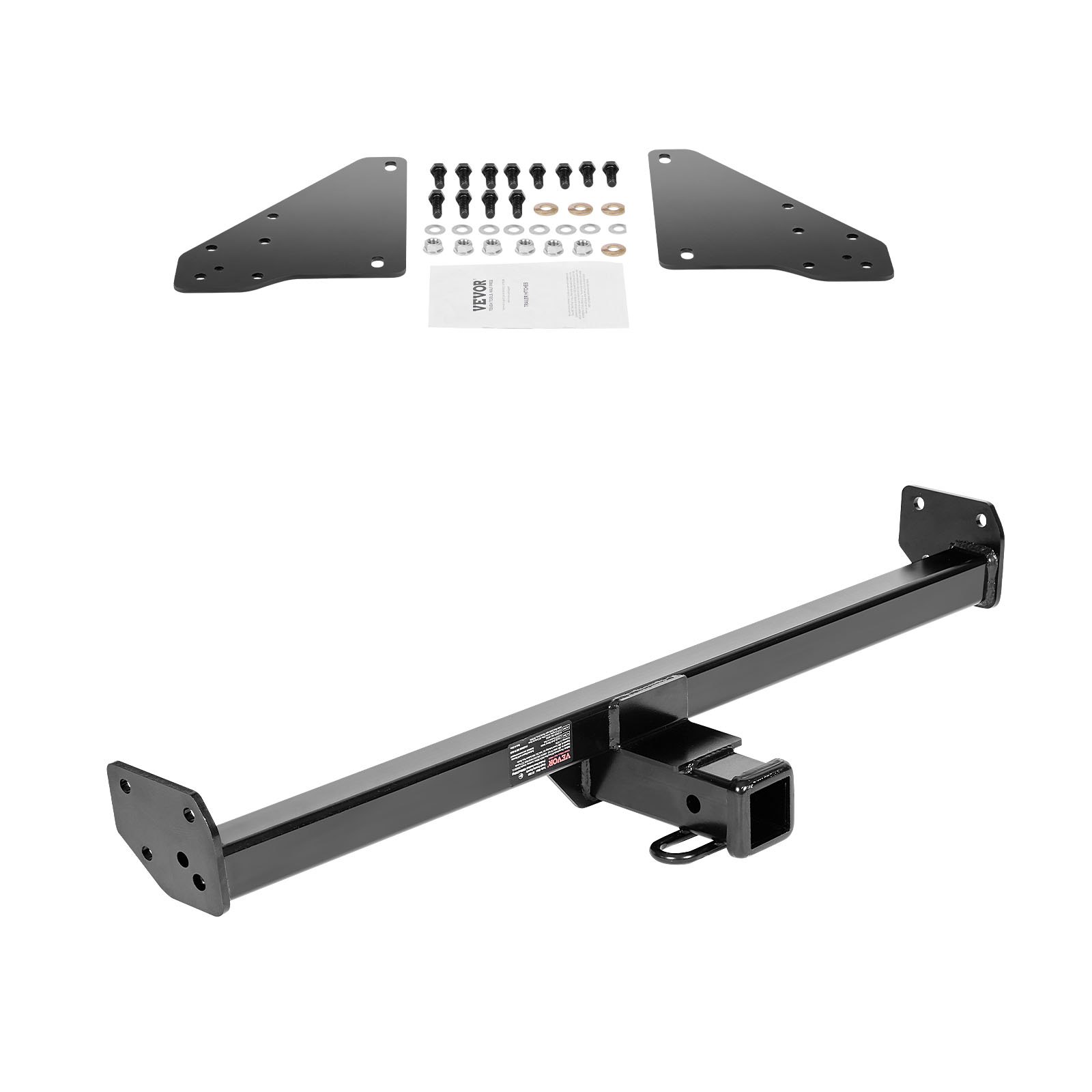 VEVOR Class 3 Trailer Hitch, 2-Inch Receiver, 6000 lbs, Q345B Steel Tube Frame, Compatible with 2020-2024 Toyota RAV4, Multi-Fit Hitch to Receive Ball Mount, Cargo Carrier, Bike Rack, Tow Hook, Black