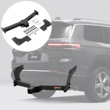 VEVOR Class 3 Trailer Hitch, 2-Inch Receiver, Q455B Steel Tube Frame, Compatible with 2011-2022 Jeep Grand Cherokee, Multi-Fit Hitch to Receive Ball Mount, Cargo Carrier, Bike Rack, Tow Hook, Black