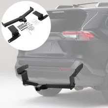 VEVOR Class 3 Trailer Hitch, 2-Inch Receiver, Q455B Steel Tube Frame, Compatible with 2019-2023 Toyota RAV4, 6000 lbs, Multi-Fit Hitch to Receive Ball Mount, Cargo Carrier, Bike Rack, Tow Hook, Black