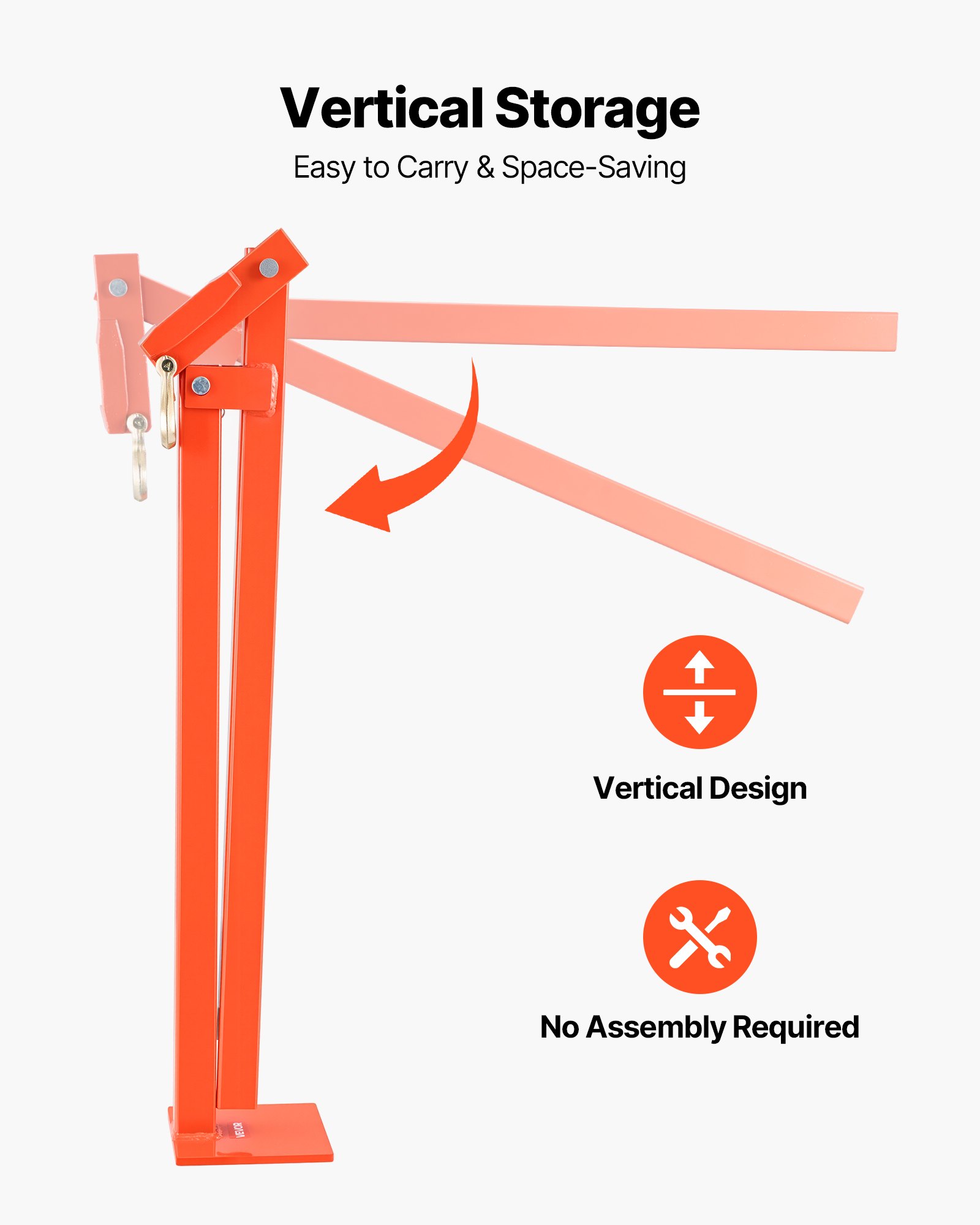 VEVOR 91.4 cm T Post Puller, Heavy Duty Fence Post Pullers with Puller Plate & 119 cm Lifting Chain, Labor-Saving T-Post Remover Tool for Round Fence Posts, Sign Posts & Tree Stumps