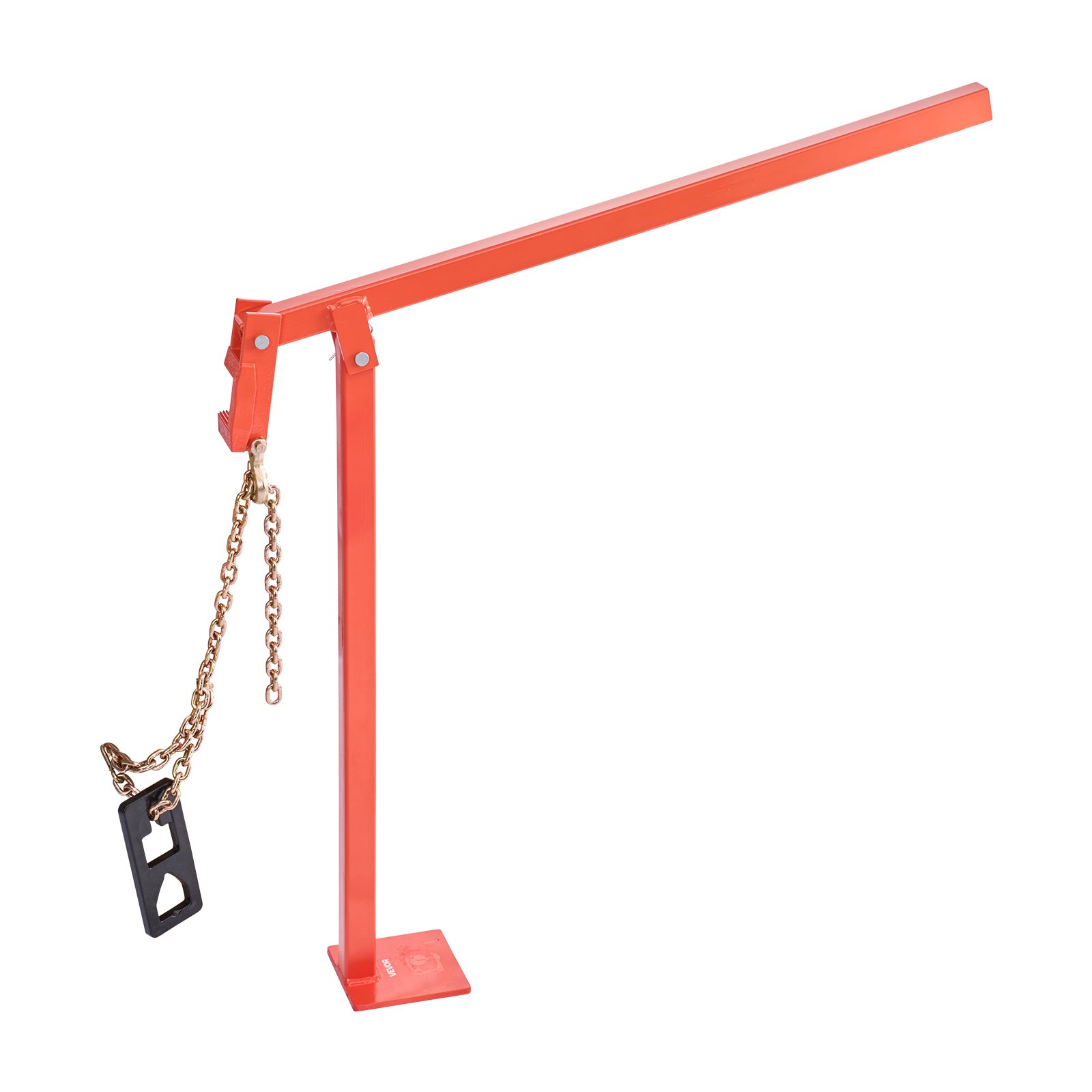 VEVOR 91.4 cm T Post Puller, Heavy Duty Fence Post Pullers with Puller Plate & 119 cm Lifting Chain, Labor-Saving T-Post Remover Tool for Round Fence Posts, Sign Posts & Tree Stumps