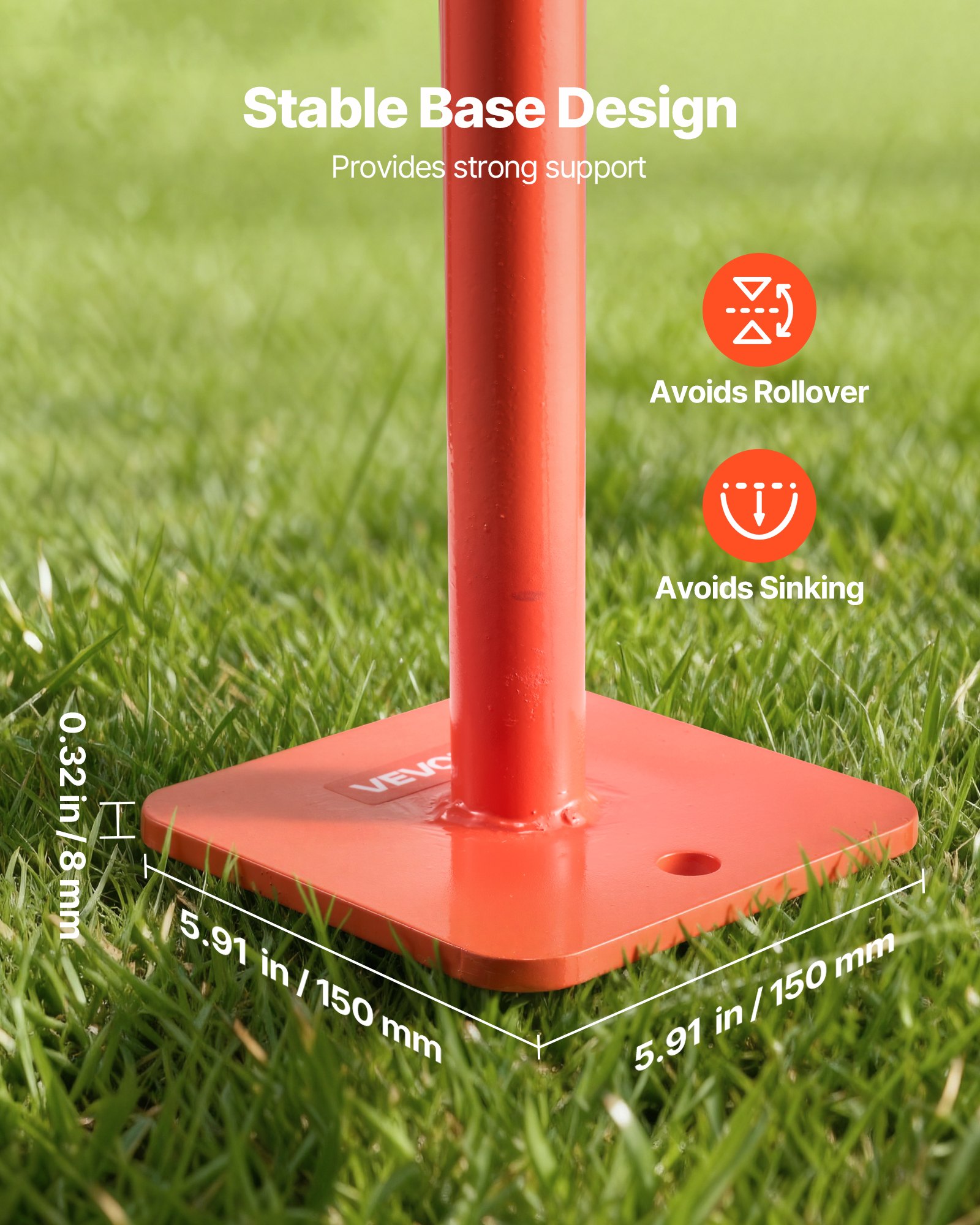 VEVOR 91.4 cm T Post Puller, Heavy Duty Steel Fence Post Puller, 300 kg Load Capacity, Labor-Saving T-Post Remover Tool for Round Fence Posts, Sign Posts & Tree Stumps, Lifting Chain Not Included