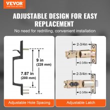 VEVOR Entry Door Handle and Deadbolt Set Matte Black Square Handle with Lever
