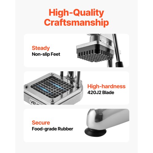 DEPFALL Commercial Vegetable Chopper - Stainless Steel Heavy Duty Dicer With 1/2", 3/8", 1/4" Blades - View #11