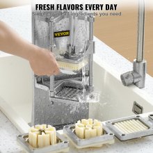 VEVOR Commercial Vegetable Dicer French Fry Cutter with 4 Blades Wedge Slicer