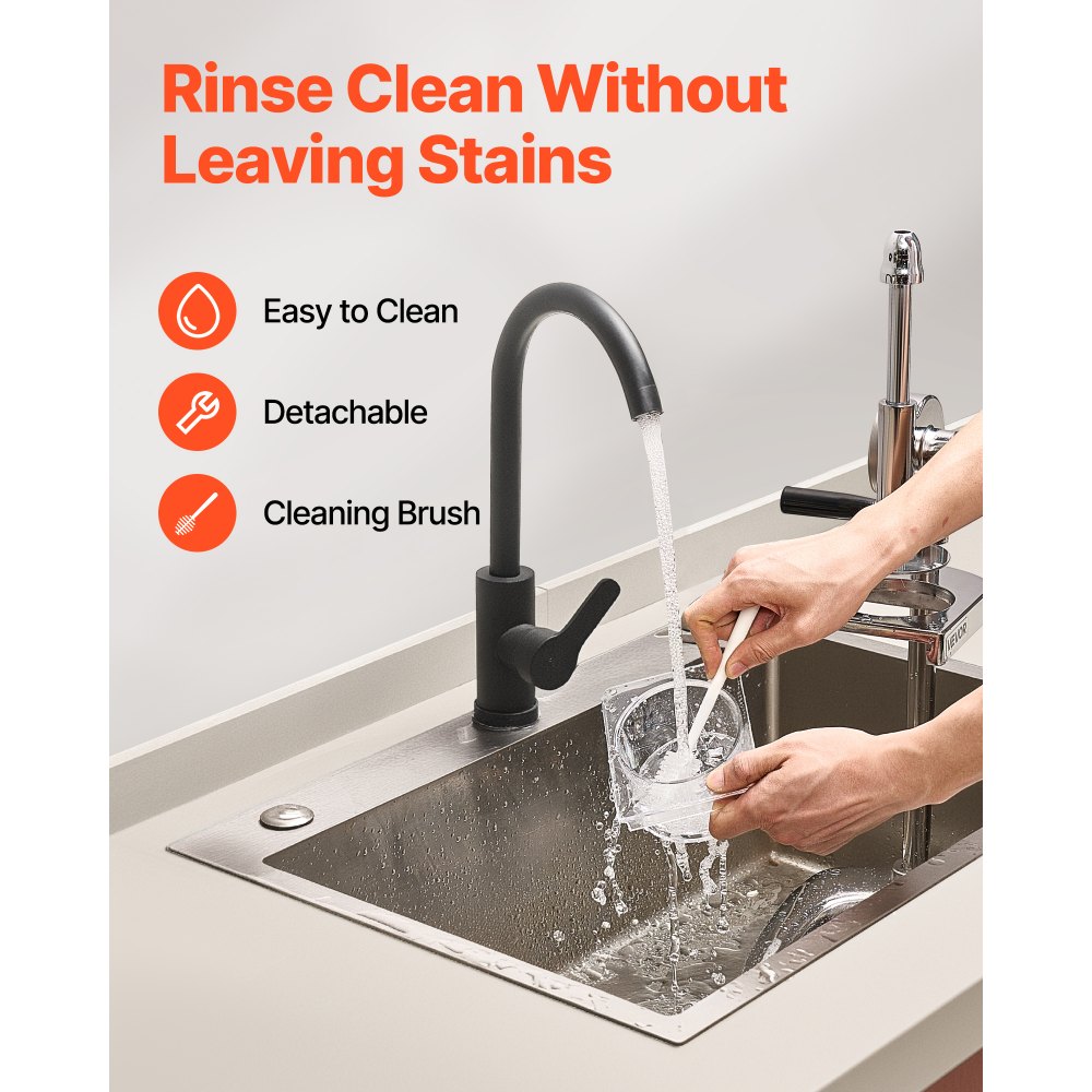 VEVOR Cutter comercial pentru cartofi prăjiți, storcător de fâșii de cartofi prăjiți din oțel inoxidabil, aparat lung de făcut cartofi prăjiți cu extruder extractibil, mașină manuală de stors piure de cartofi pentru restaurante și bucătărie de acasă