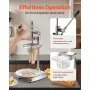 VEVOR Cutter comercial pentru cartofi prăjiți, storcător de fâșii de cartofi prăjiți din oțel inoxidabil, aparat lung de făcut cartofi prăjiți cu extruder extractibil, mașină manuală de stors piure de cartofi pentru restaurante și bucătărie de acasă