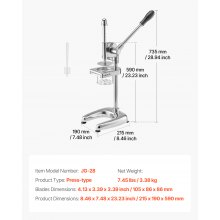 Manual Long French Fries Squeezer Stainless Steel Mashed Potato Extruder